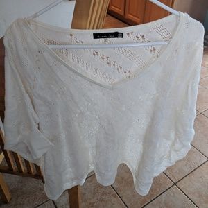 Knitted white sweater